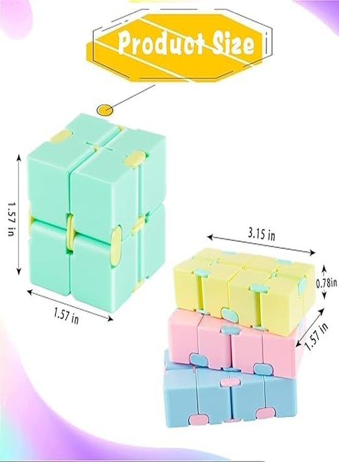 LISHER Buddy Infinity Cube Fidget Toy Stress Relieving Fidgeting Game for Kids and Adults,Cute Mini Unique Gadget for Anxiety Relief and Kill Time (Multicolor) - Image 3